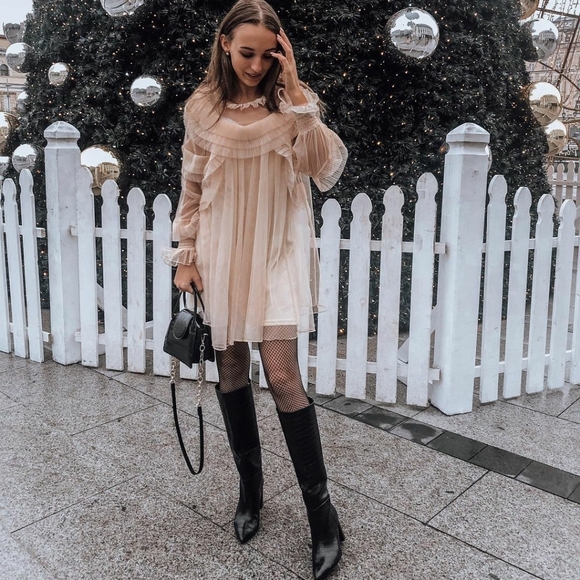 Zara Tulle Knit Dress 